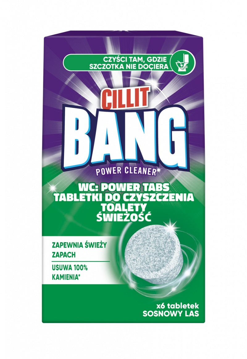Tabletki do WC CILLIT BANG Tabs Pine, sosna, 6 szt., Środki czyszczące, Artykuły higieniczne i dozowniki