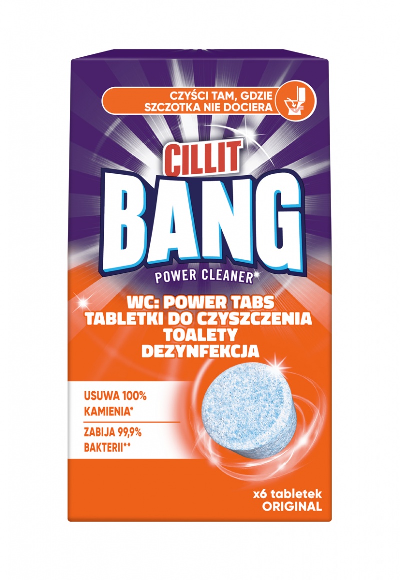 Tabletki do WC CILLIT BANG, original, 6 szt., Środki czyszczące, Artykuły higieniczne i dozowniki