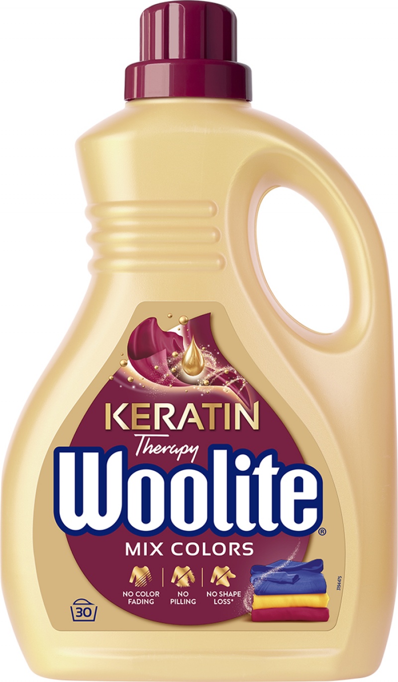 Płyn do prania kolorowych tkanin WOOLITE z keratyną, 30 prań, 1,8l, Środki czyszczące, Artykuły higieniczne i dozowniki