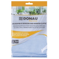 Ścierka do szyb i luster z mikrofibry DONAU HOME, 30 &times; 40cm, 1 szt., niebieska
