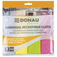 Ścierka uniwersalna z mikrofibry DONAU HOME, 30 &times; 30cm, 4 szt., mix kolor&oacute;w
