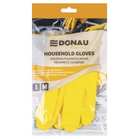 Rękawice domowe DONAU HOME, rozmiar M, 1 para, ż&oacute;łte