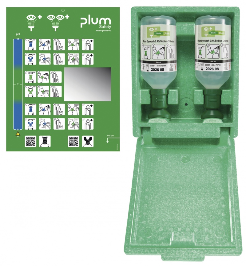 Zestaw do płukania oczu i ran PLUM Eyewash Box, 2 &times; 500ml, Apteczki, Ochrona indywidualna