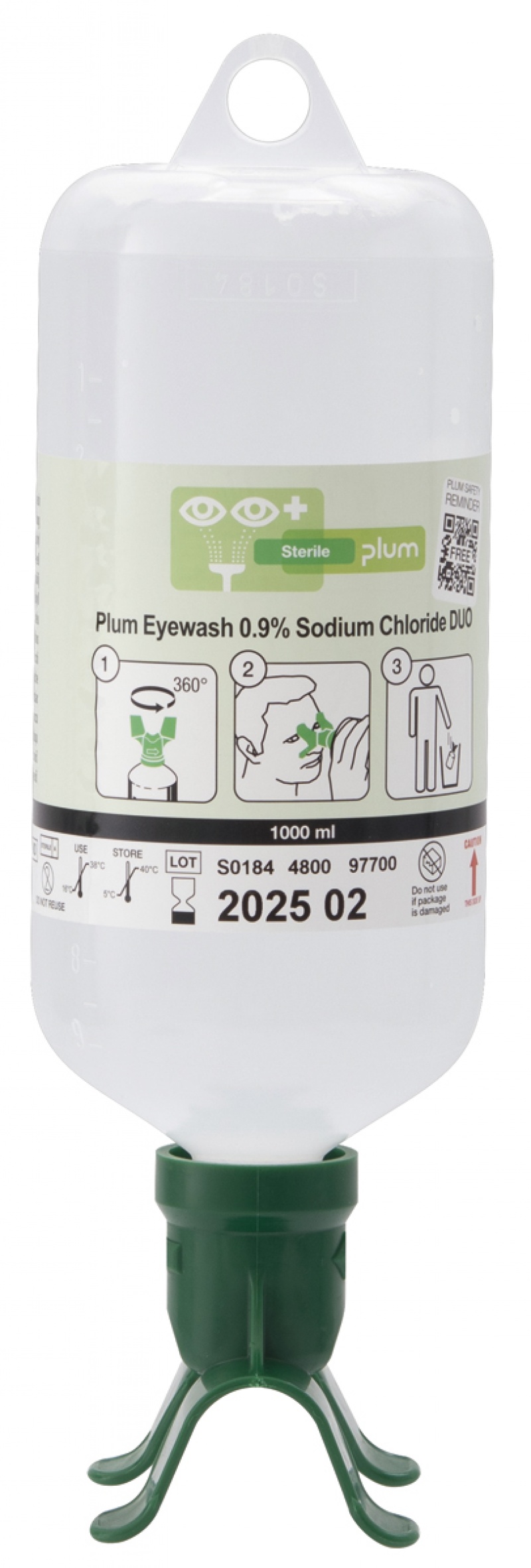 Płuczka do oczu i ran PLUM Eyewash Duo, 1000ml, Apteczki, Ochrona indywidualna
