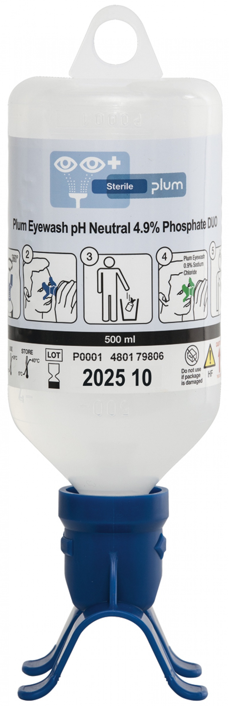 Płuczka do oczu i ran PLUM pH Neutral 4,9% Duo, 500ml, Apteczki, Ochrona indywidualna