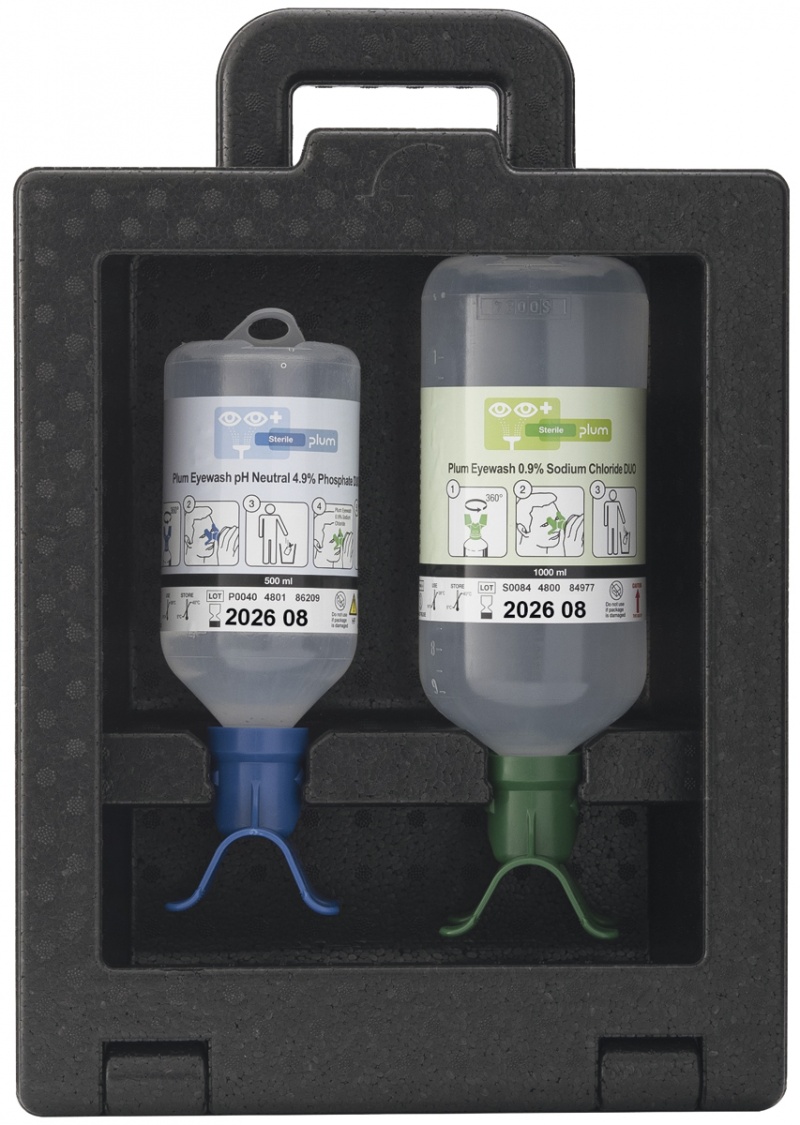 Zestaw do płukania oczu i ran PLUM iBox 2 Duo, 500ml + 1000ml, Apteczki, Ochrona indywidualna