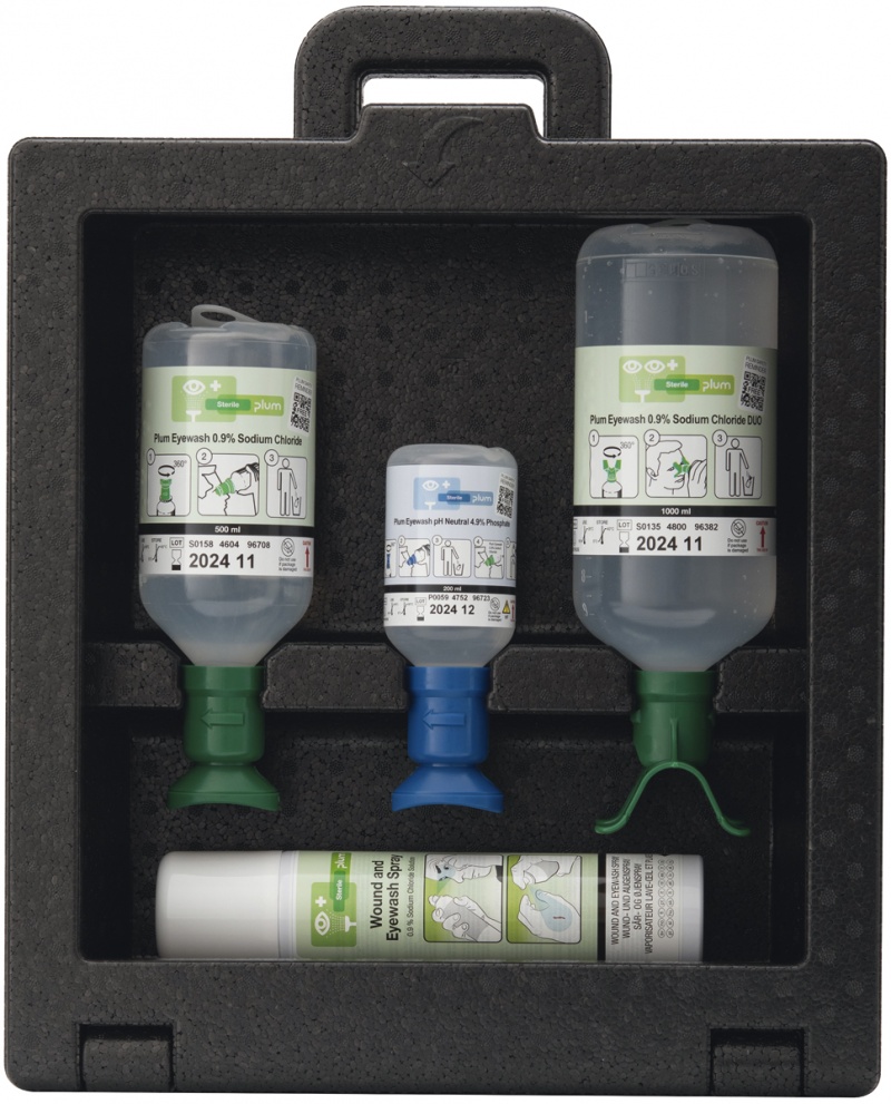 Zestaw do płukania oczu i ran PLUM iBox 3, 200ml + 500ml + 1000ml + 250ml, Apteczki, Ochrona indywidualna