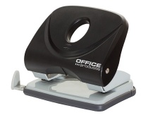 Hole punch, OFFICE PRODUCTS, punches up to 30 sheets, plastic, black