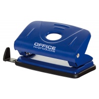 Hole punch, OFFICE PRODUCTS, punches up to 12 sheets, metal, blue