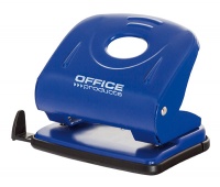 Hole punch, OFFICE PRODUCTS, punches up to 30 sheets, metal, blue