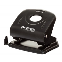 Hole punch, OFFICE PRODUCTS, punches up to 30 sheets, metal, black