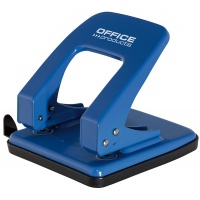 Hole punch, OFFICE PRODUCTS, punches up to 40 sheets, metal, blue