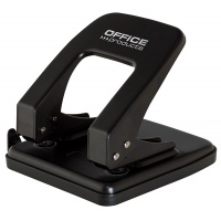 Hole punch, OFFICE PRODUCTS, punches up to 40 sheets, metal, black