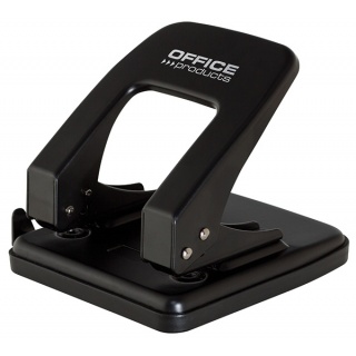 Dziurkacz OFFICE PRODUCTS, dziurkuje do 40 kartek, metal, czarny, Dziurkacze, Galanteria biurowa