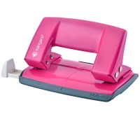 Hole punch, KANGARO Aion-10G/S, punches up to 10 sheets, metal, in a PP box, pink