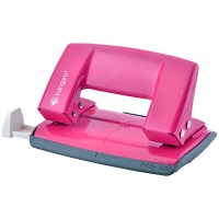 Hole punch, KANGARO Aion-10G/S, punches up to 10 sheets, metal, in a PP box, pink