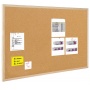 Tablica korkowa BI-OFFICE, 120x60cm, 2-warstwy korka, rama drewniana, Tablice korkowe, Prezentacja