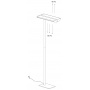 Energy efficient floor lamp, MAULcentauri, with a dimmer, 4x55W, silver