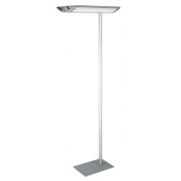 Energooszczędna lampa podłogowa MAULnaos, 2x55W, srebrna, Lampki, Urządzenia i maszyny biurowe