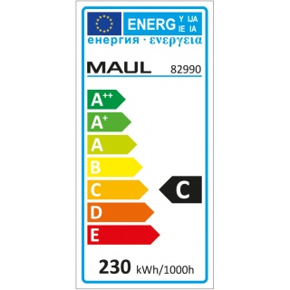 Halogenowa lampa podłogowa MAULsky, 230W, ze ściemniaczem, srebrna, Lampki, Urządzenia i maszyny biurowe