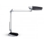 Energy efficient desktop lamp, MAULaurora, 20W, silver-black