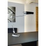 Energy efficient desktop lamp, MAULaurora, 20W, silver-black