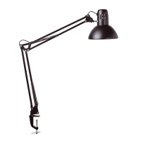 Lampka energooszczędna na biurko MAULstudy, 12W, mocowana zaciskiem, czarna, Lampki, Urządzenia i maszyny biurowe