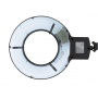Energy-saving desktop lamp with magnifier, MAULviso, 22W, black