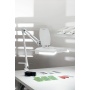 Lampka energooszczędna z lupą na biurko MAULvitrum, 2x9W, mocowana zaciskiem, biała, Lampki, Urządzenia i maszyny biurowe