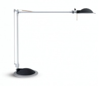 Lampka LED na biurko MAULbusiness, 11W, srebrno-czarna, Lampki, Urządzenia i maszyny biurowe