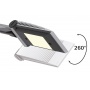Desktop LED lamp, MAULoptimus Colour Vario, 10W, with a dimmer, silver