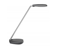 Desktop LED lamp, MAULpulse Colour Vario, 7W, with a dimmer, silver-black