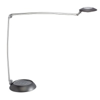 Desktop LED lamp, MAULspace, 8W, with a dimmer, silver-black
