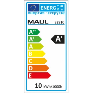 Lampka LED na biurko MAULstudy, 10W, mocowana zaciskiem, czarna, Lampki, Urządzenia i maszyny biurowe