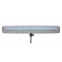 Desktop LED lamp, MAULwork, 21W, with a dimmer, clamp mounted, white