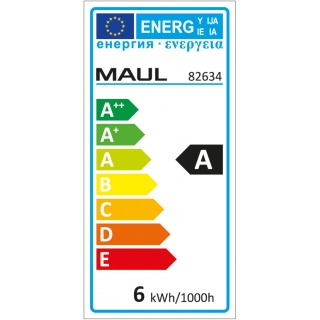 Lampka LED z lupą na biurko MAULviso, 6W, mocowana zaciskiem, czarna, Lampki, Urządzenia i maszyny biurowe