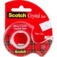 Office sticky tape, SCOTCH® Crystal Clear (6-1975), transparent, 19mm, 7.5m