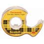 Office sticky tape, double-sided, SCOTCH® (136D), with dispenser, 12mm, 6.3m