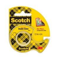 Taśma biurowa, dwustronna SCOTCH® (136D), z dyspenserem, 12,7mm, 6,3m