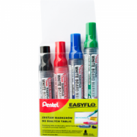 Zestaw markerów do tablic PENTEL Easyflo, MW50M-4N, 6 mm, 4 kolory, Markery, Artykuły do pisania i korygowania