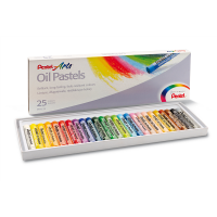 Kredki pastele olejne, PENTEL, PHN25, 25 szt., mix kolor, Plastyka, Artykuły szkolne