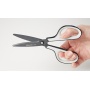 Scissors, REXEL X3, stainless steel, non-adhesive, white-black