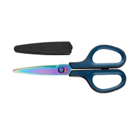 Scissors, REXEL X3, titanium, rainbow blades, blue