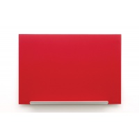 Dry-wipe & magnetic board, NOBO Diamond, 188.3x105.9 cm, glass, red