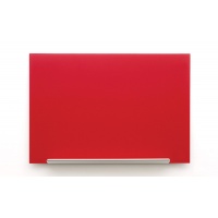 Dry-wipe & magnetic board, NOBO Diamond, 67.7x38.1 cm, glass, red