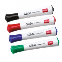 Marker do tablic NOBO Glide Drymarker, okrągły, 1-3mm, 4szt., mix kolorów, Markery, Artykuły do pisania i korygowania