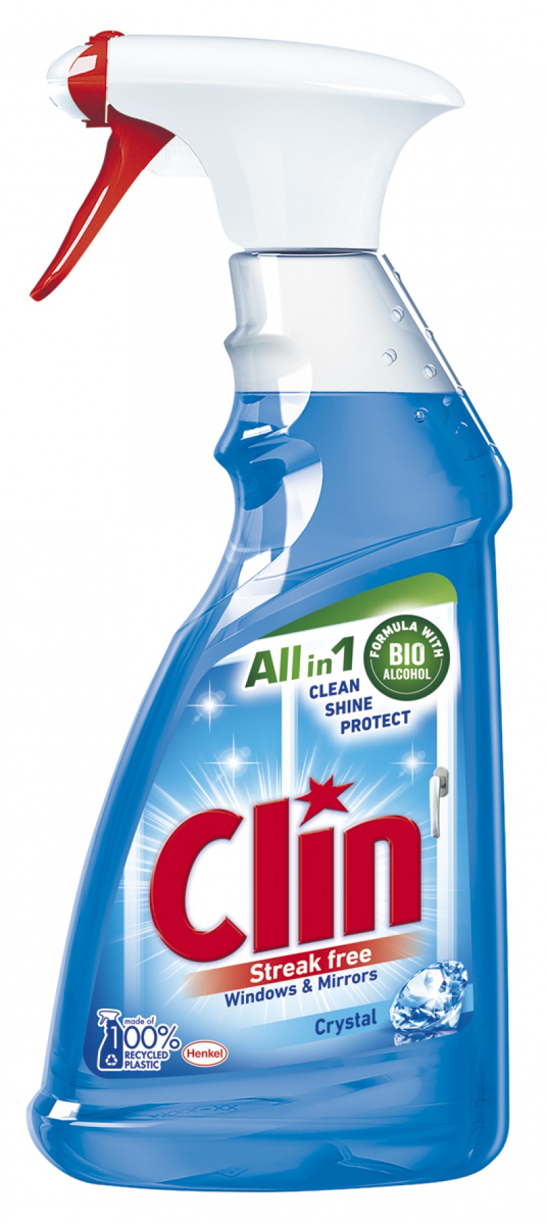 Płyn do mycia szyb CLIN Blue, pompka, 500ml, Środki czyszczące, Artykuły higieniczne i dozowniki