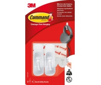 Haki wielokrotnego użytku COMMAND™ (17002 PL), małe, 2 szt., białe, Haczyki, Prezentacja