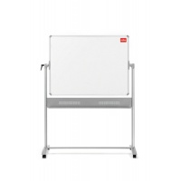 Dry-wipe & magnetic board, NOBO Classic, 150x120 cm, rotable, mobile, lacquered steel, aluminium frame