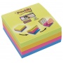 Multi-cube, self-adhesive, POST-IT® Super Sticky (2014-SC-BYFG),76x76mm, 4x75 sheets, assorted colours